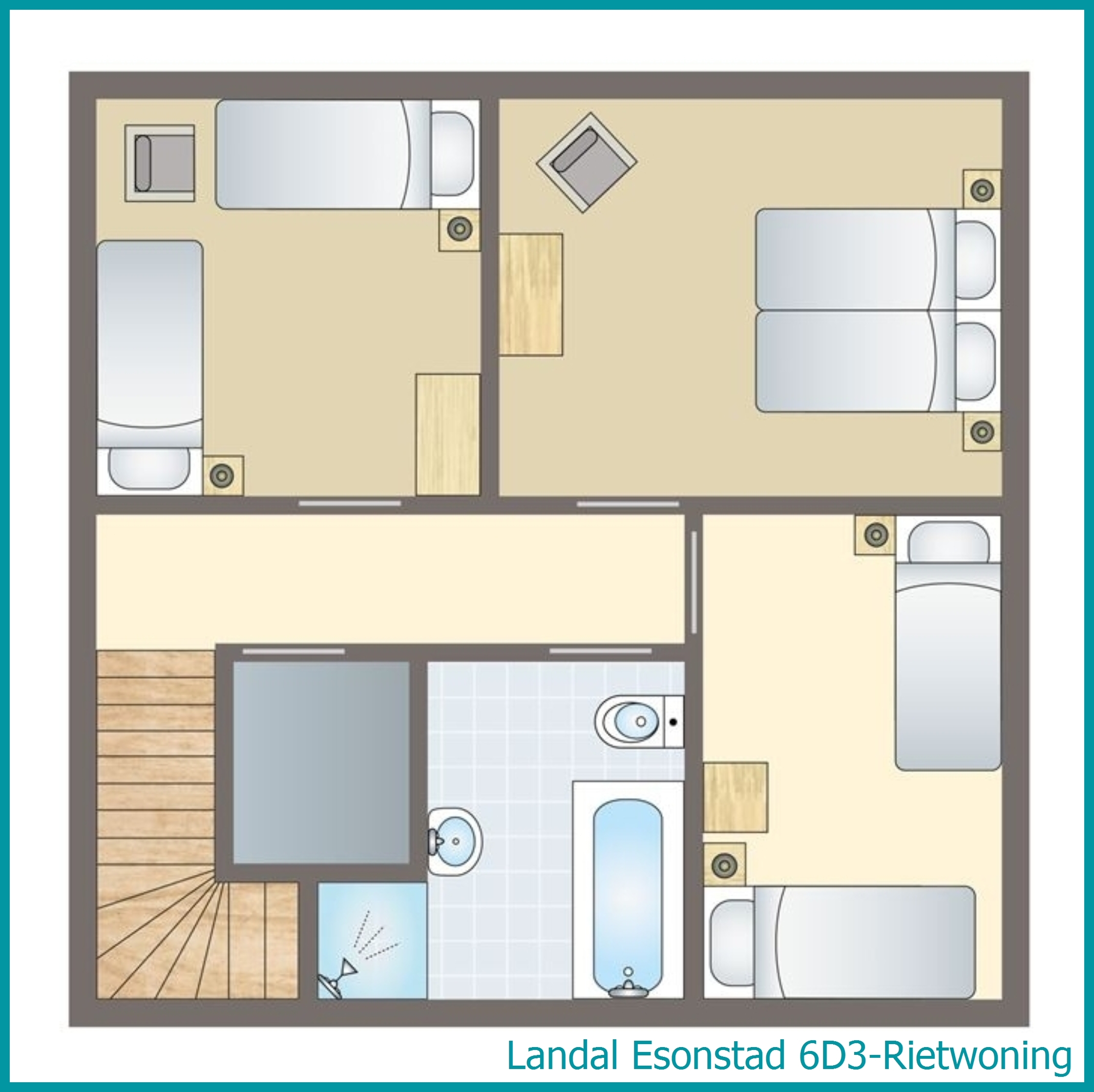 6-persoons woning 6D3-Rietwoning in Esonstad