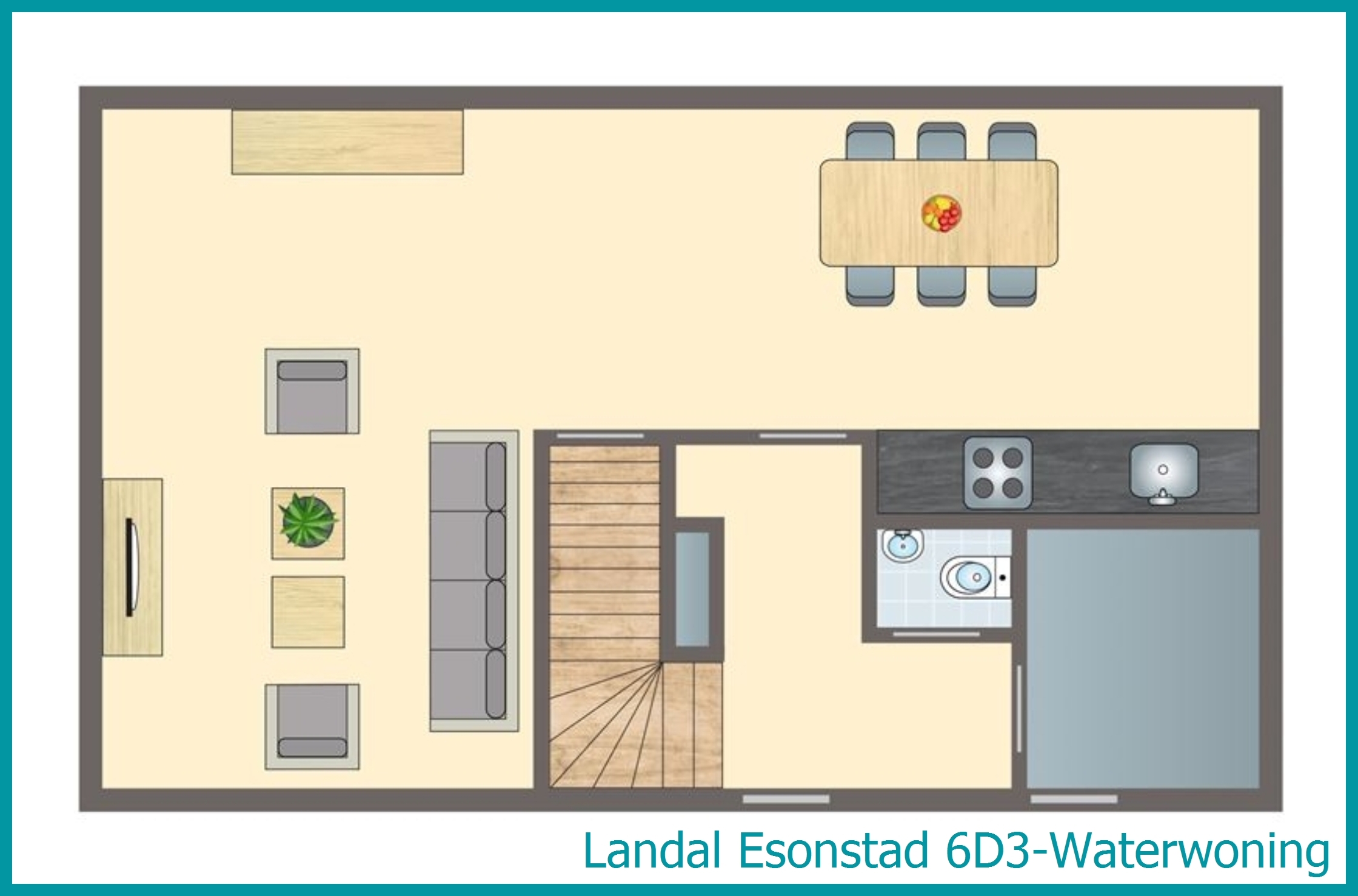 6-persoons woning 6D3-Waterwoning in Esonstad