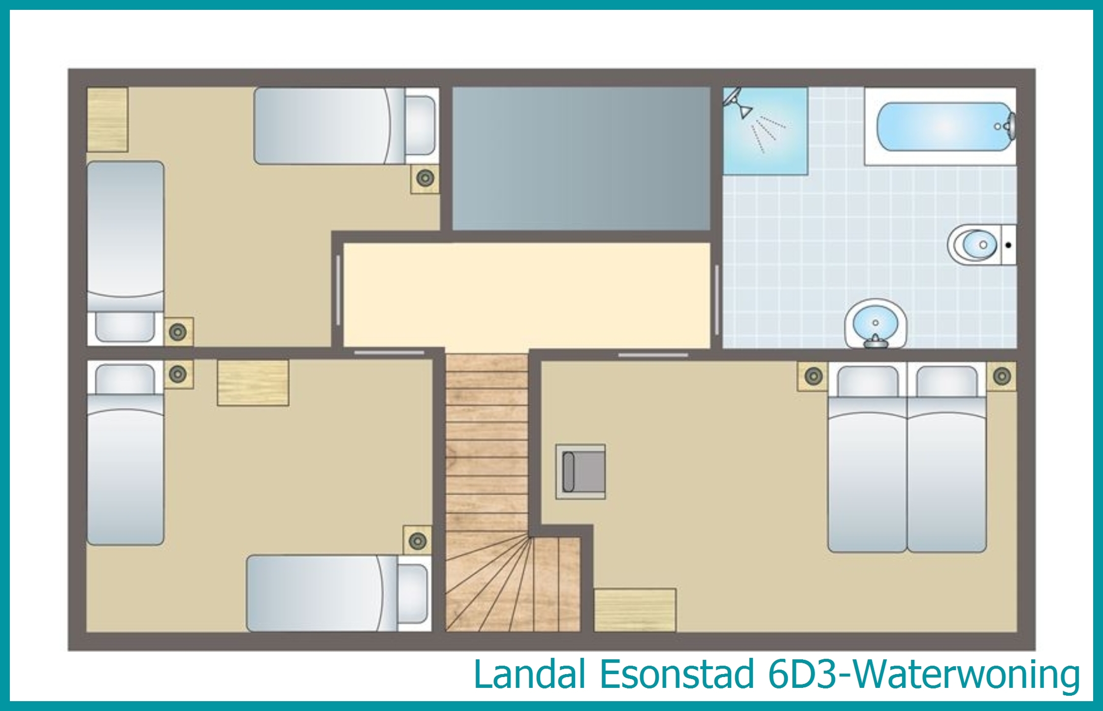 6-persoons woning 6D3-Waterwoning in Esonstad