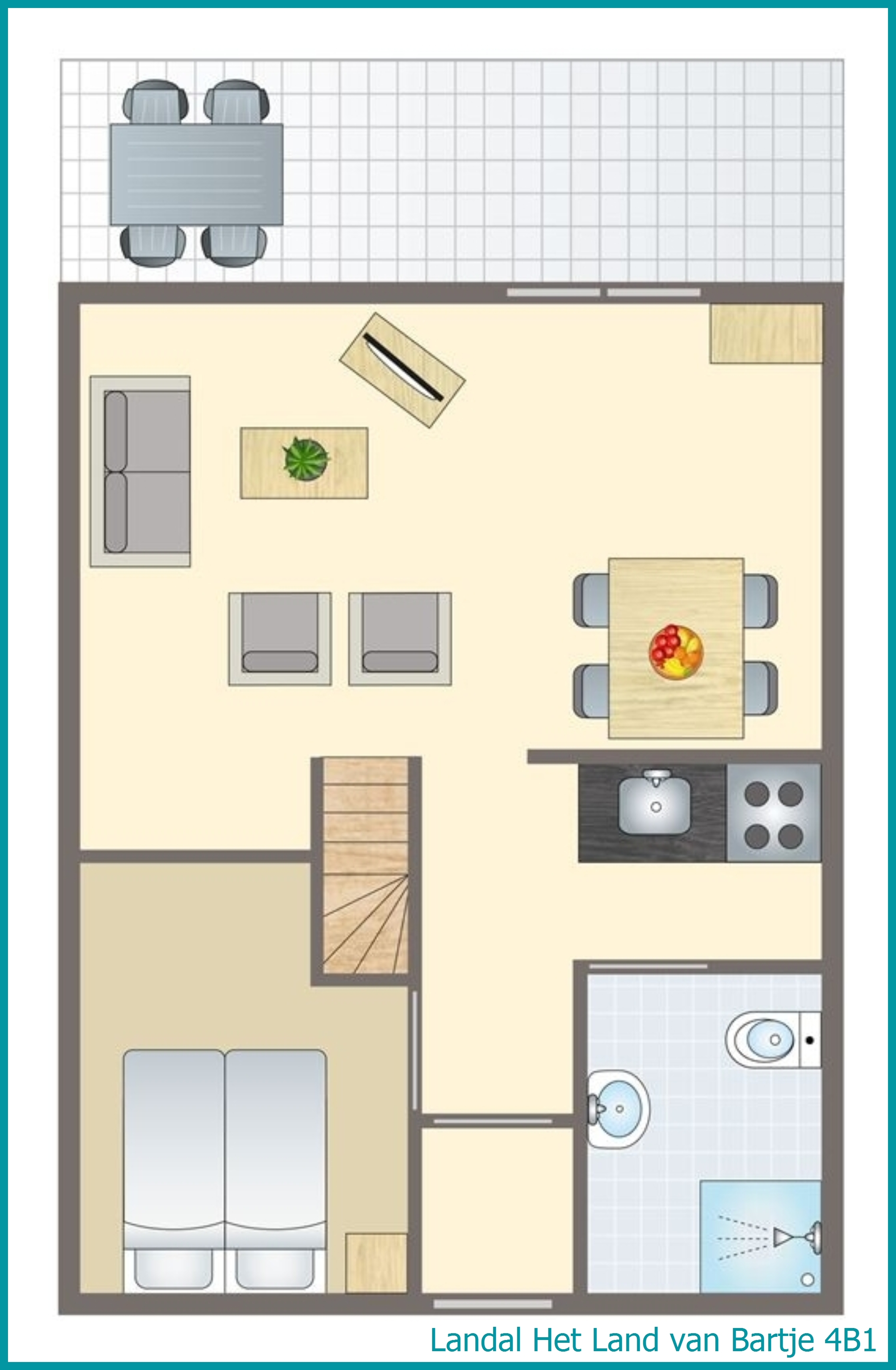 4-persoons bungalow 4B1 in Het Land van Bartje