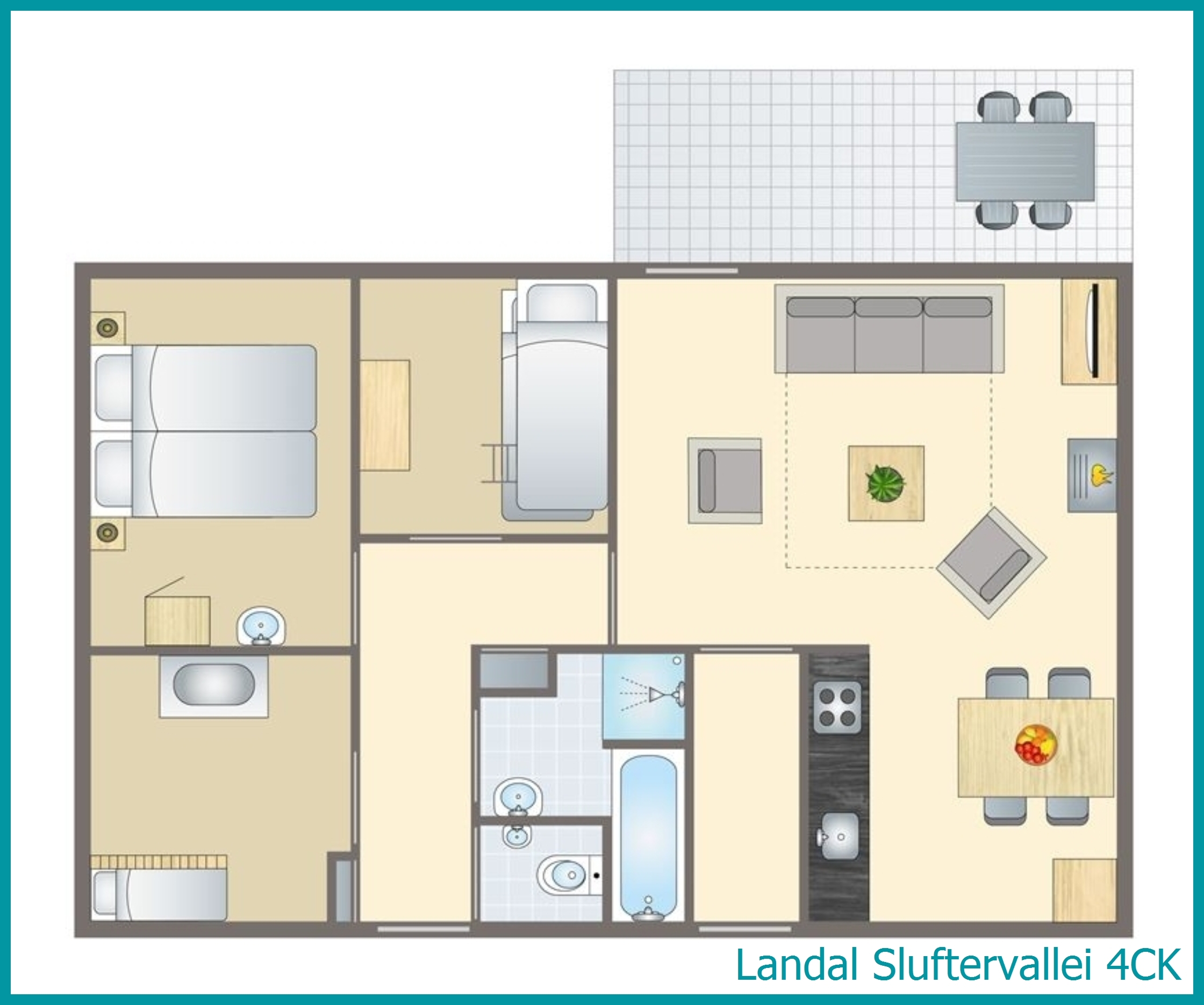 4-persoons kinderbungalow 4CK in Sluftervallei