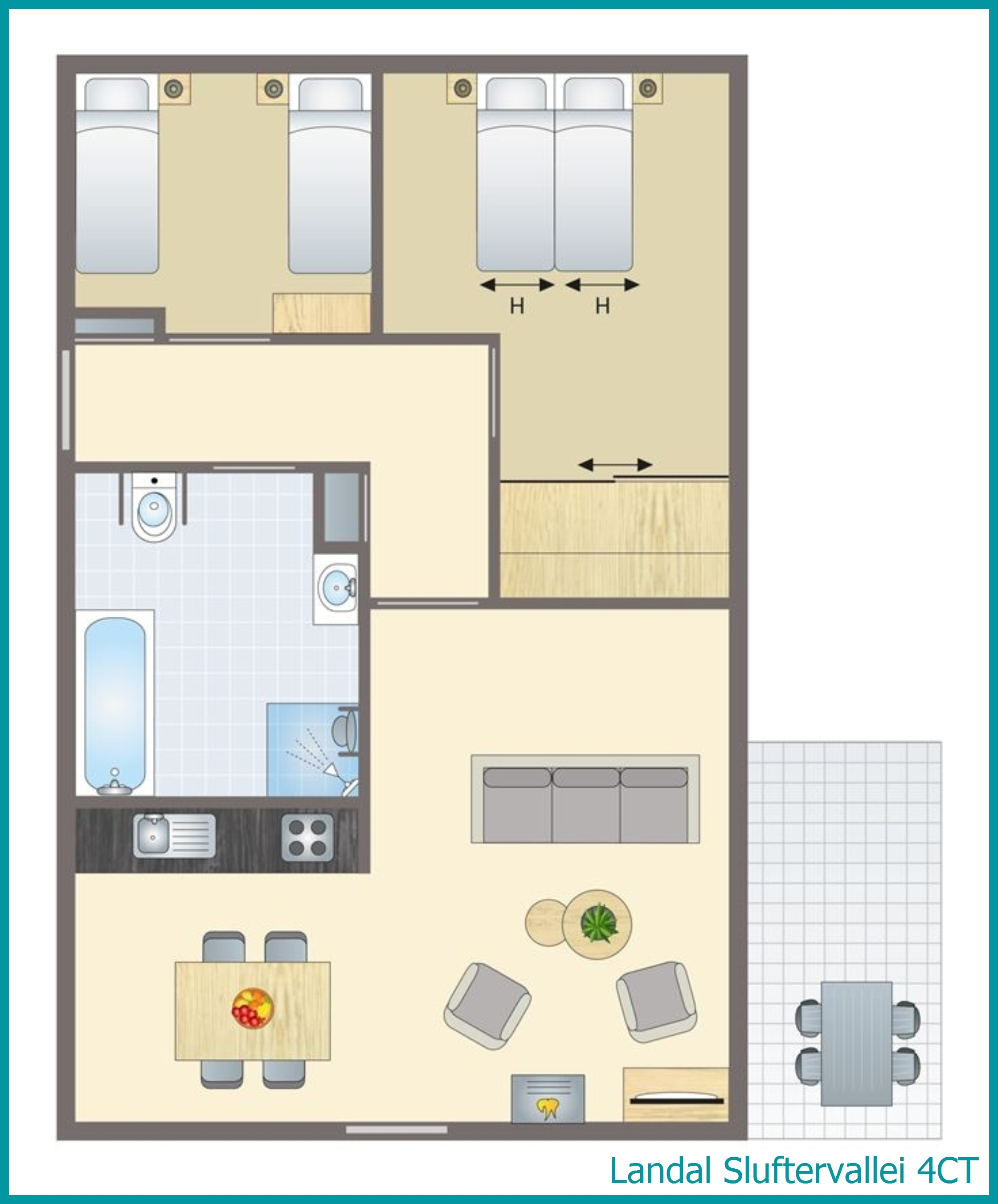 4-persoons bungalow 4CT in Sluftervallei