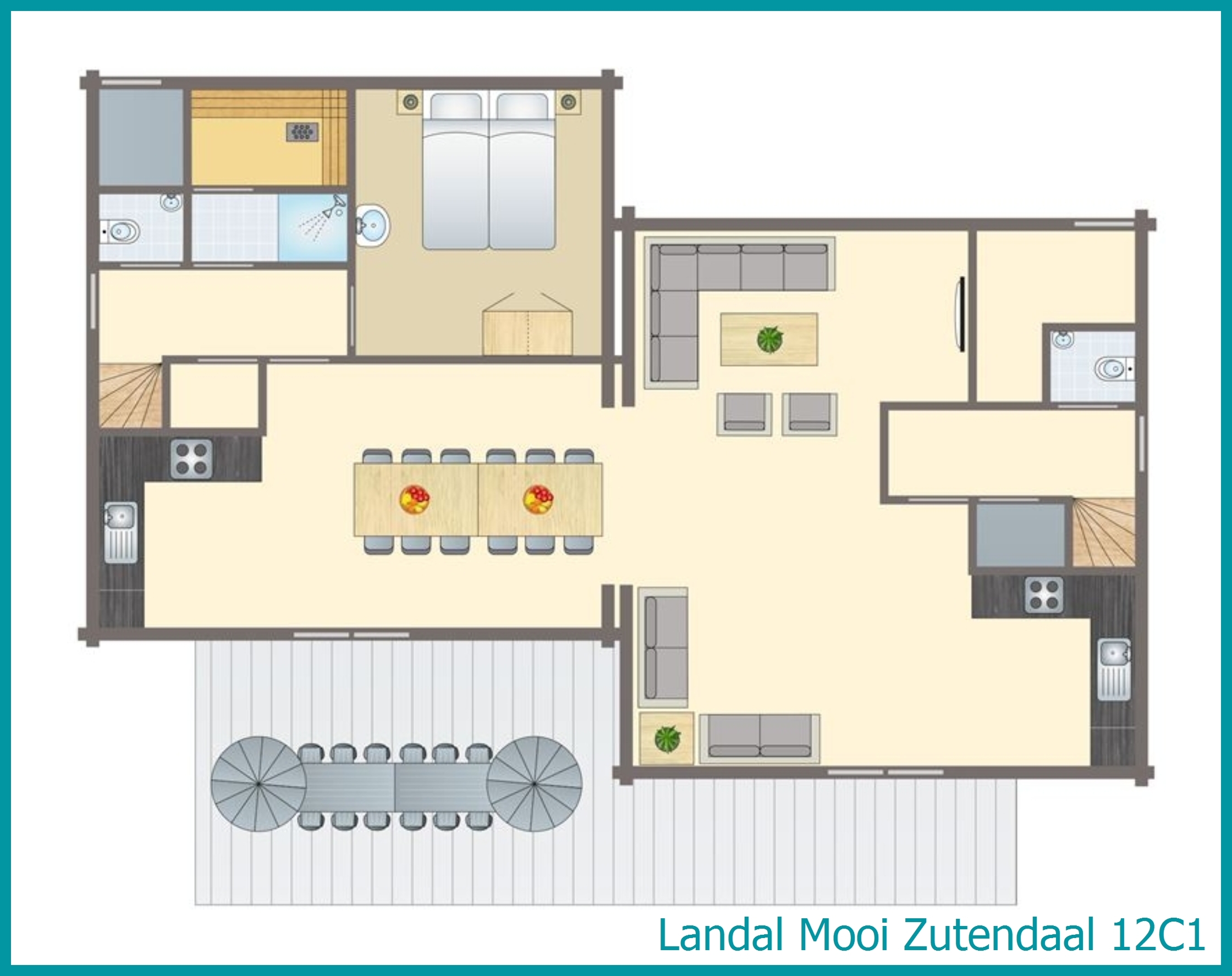 12-persoons bungalow 12C1 in Mooi Zutendaal