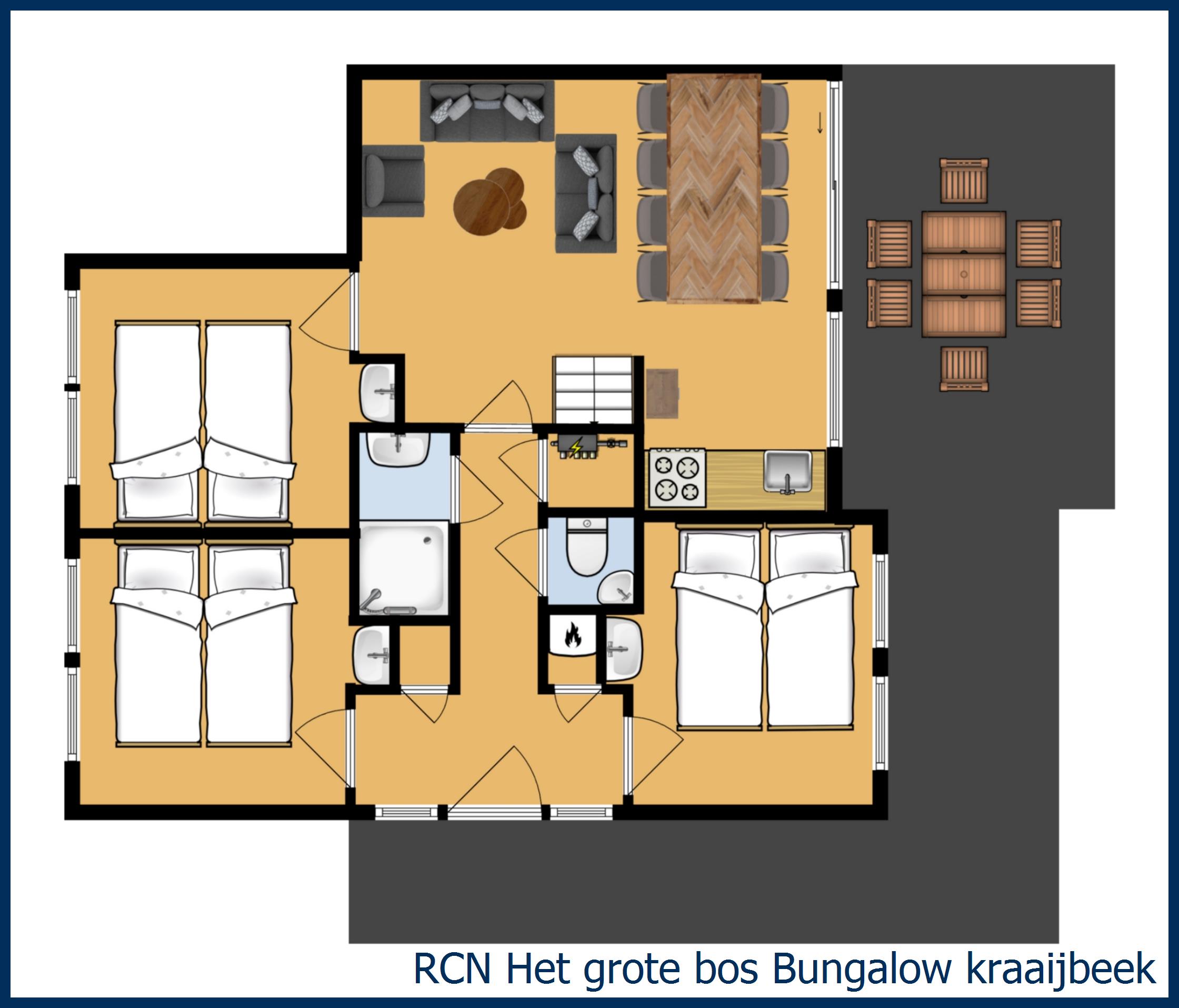Bungalow Kraaijbeek in Het Grote Bos