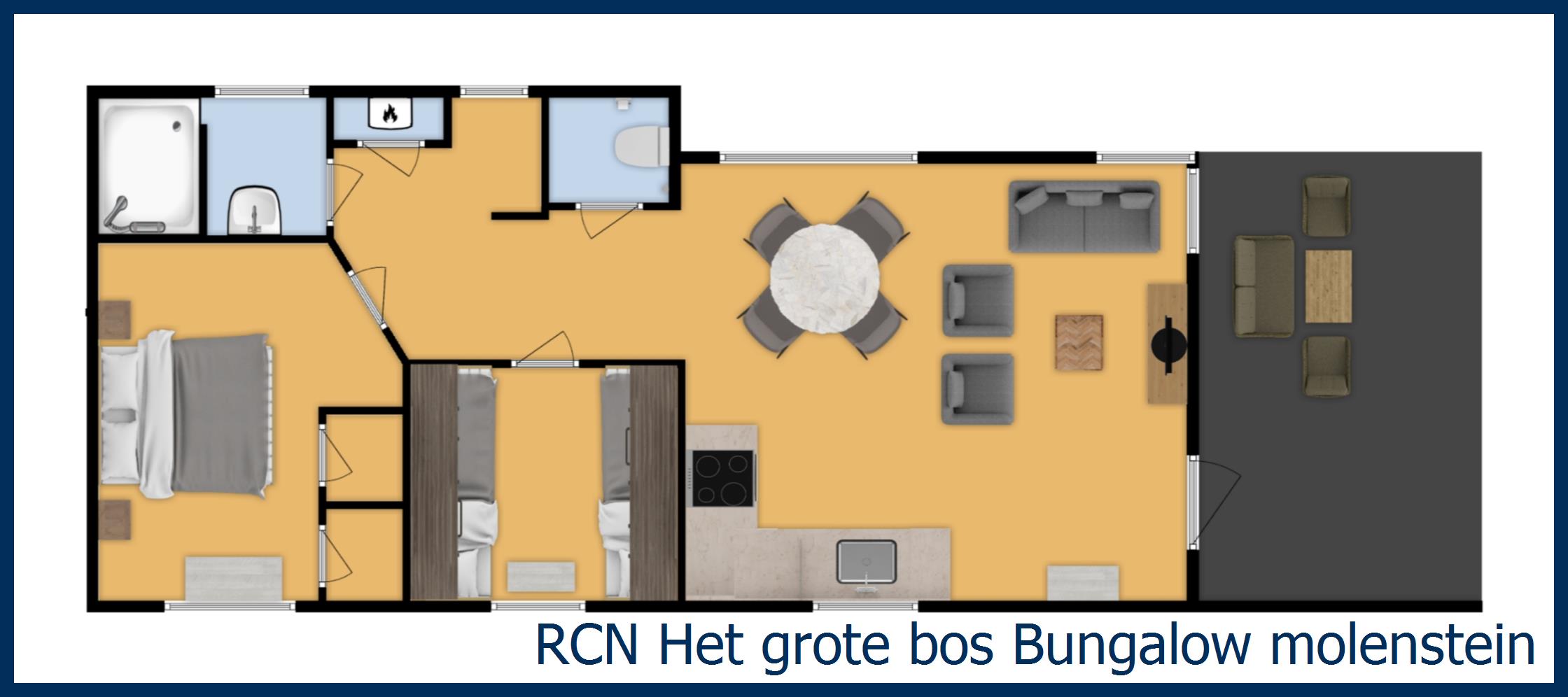 Bungalow molenstein in Het Grote Bos