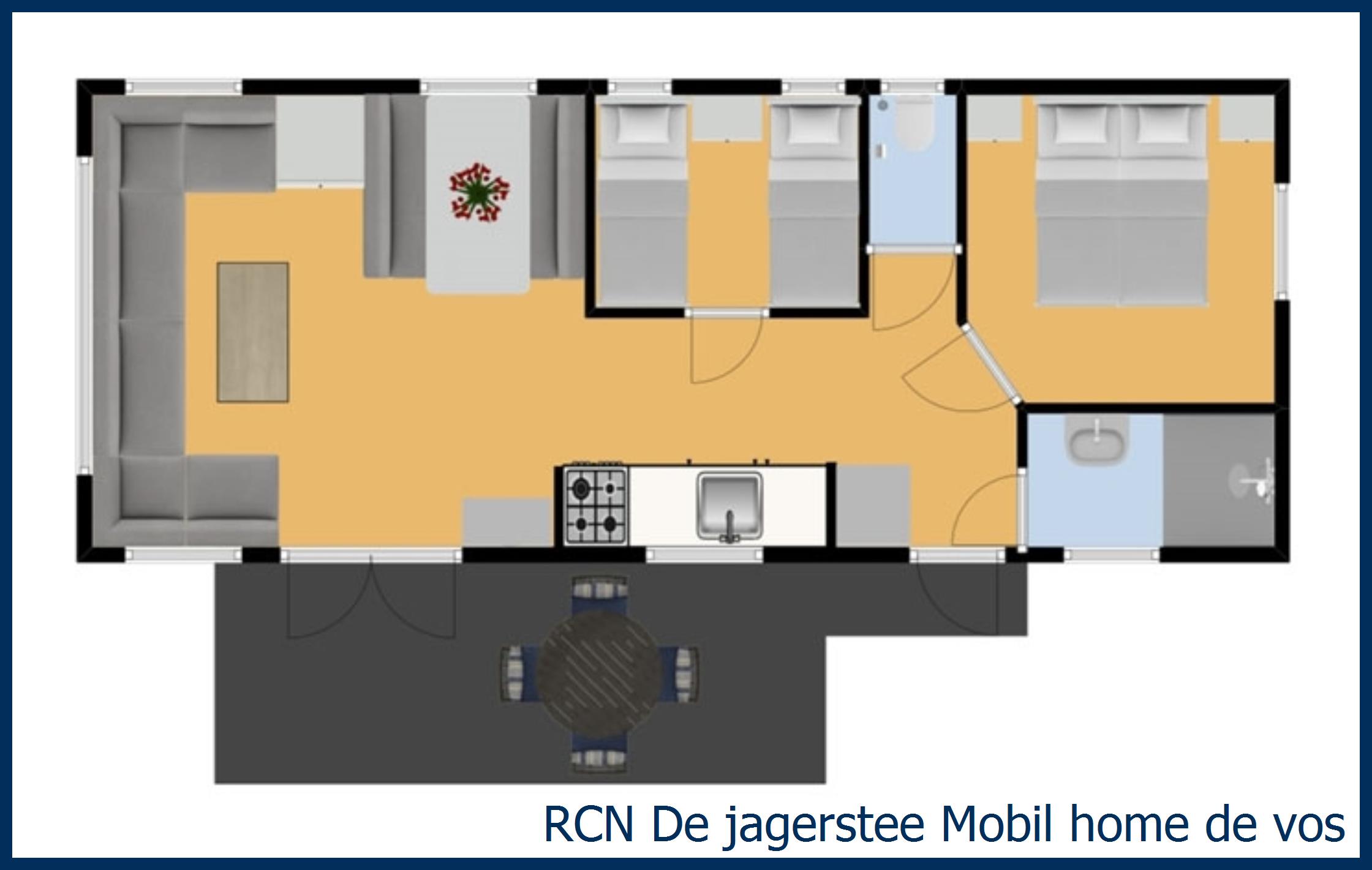 Stacaravan Mobil home de vos in De Jagerstee