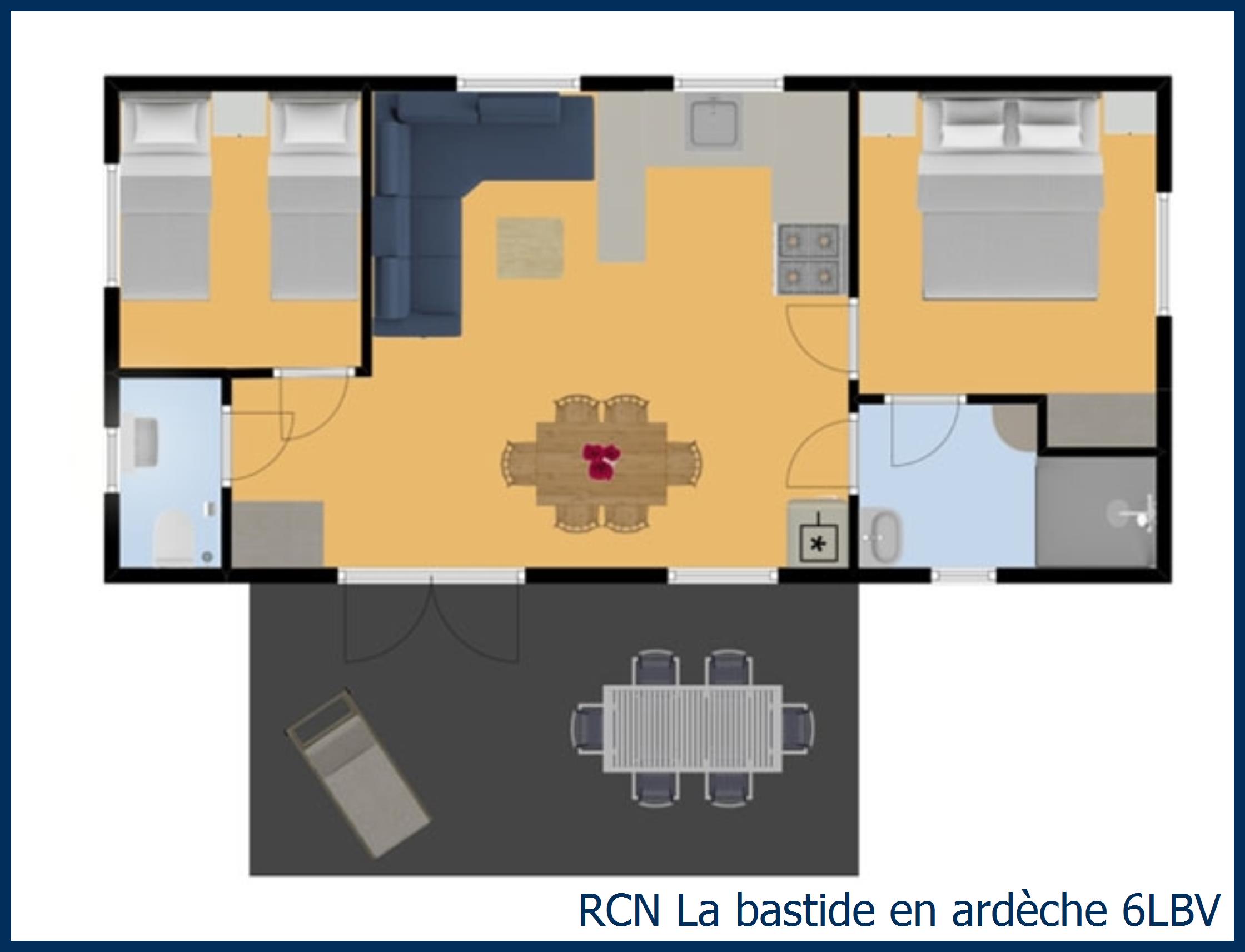 Mobil home cerisier 6LBV in La Bastide en Ardèche
