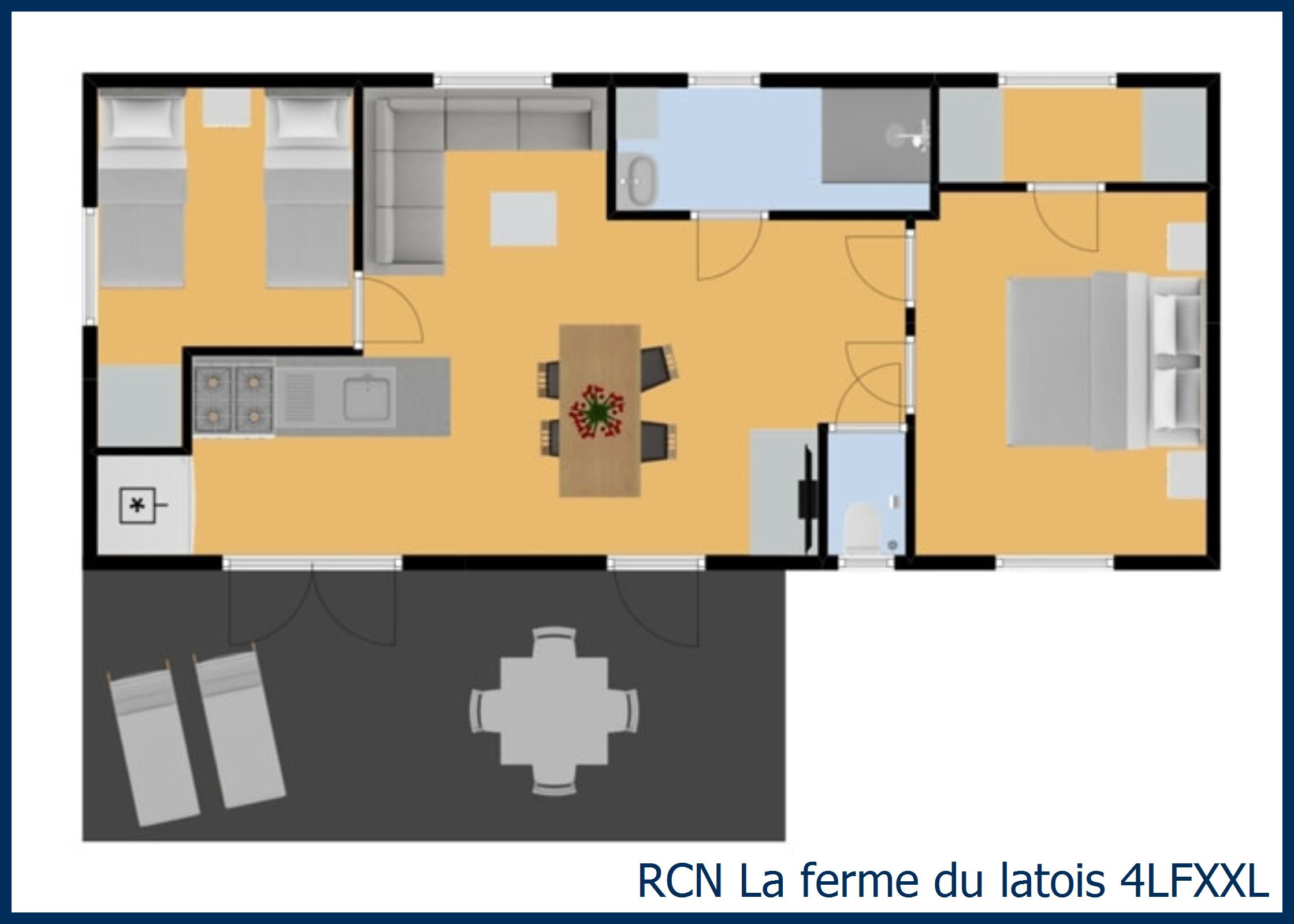 Mobil home etoile de mer 4LFXXL in La Ferme du Latois