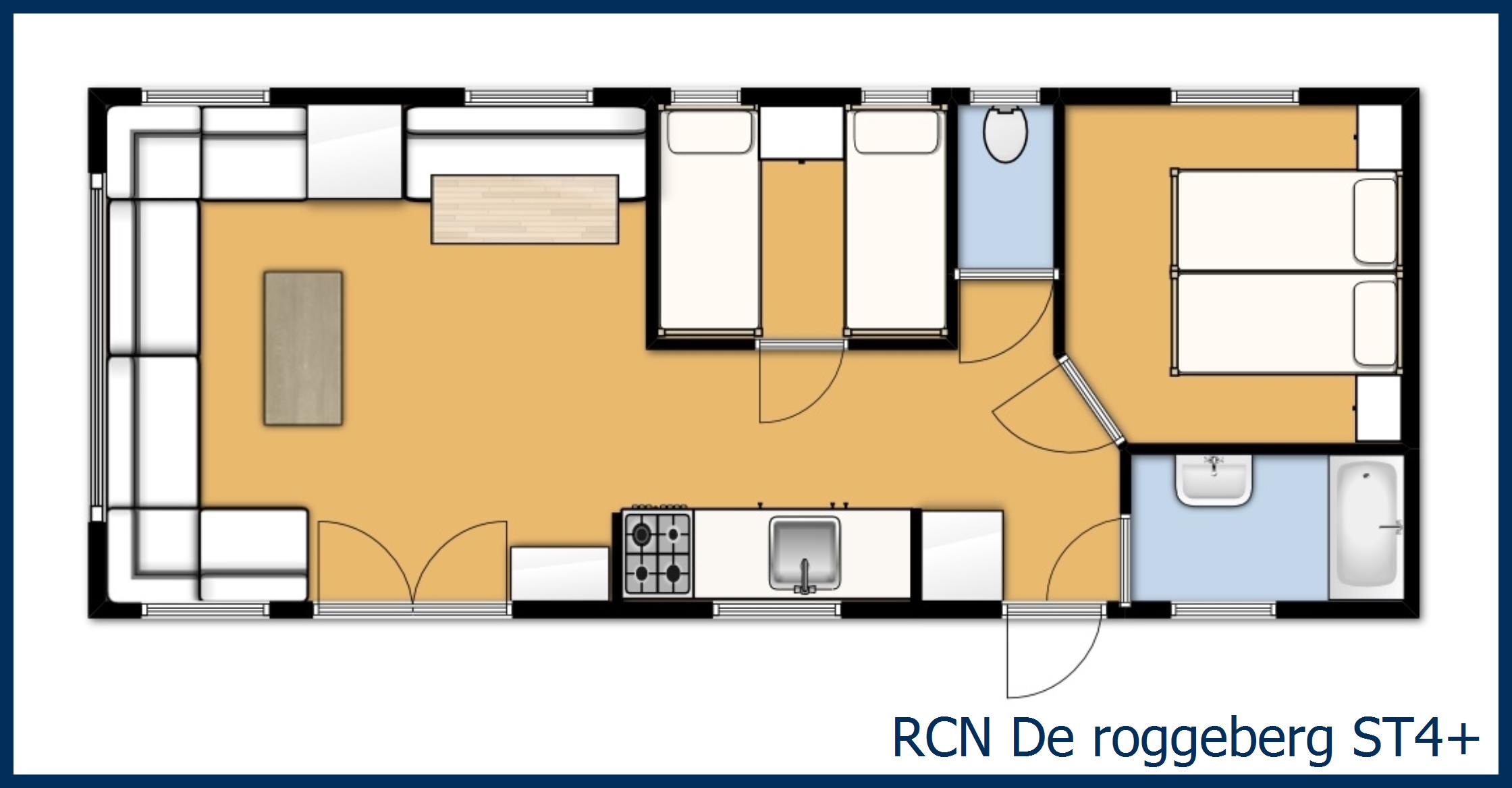 Mobil home de wielewaal ST4+ in De Roggeberg