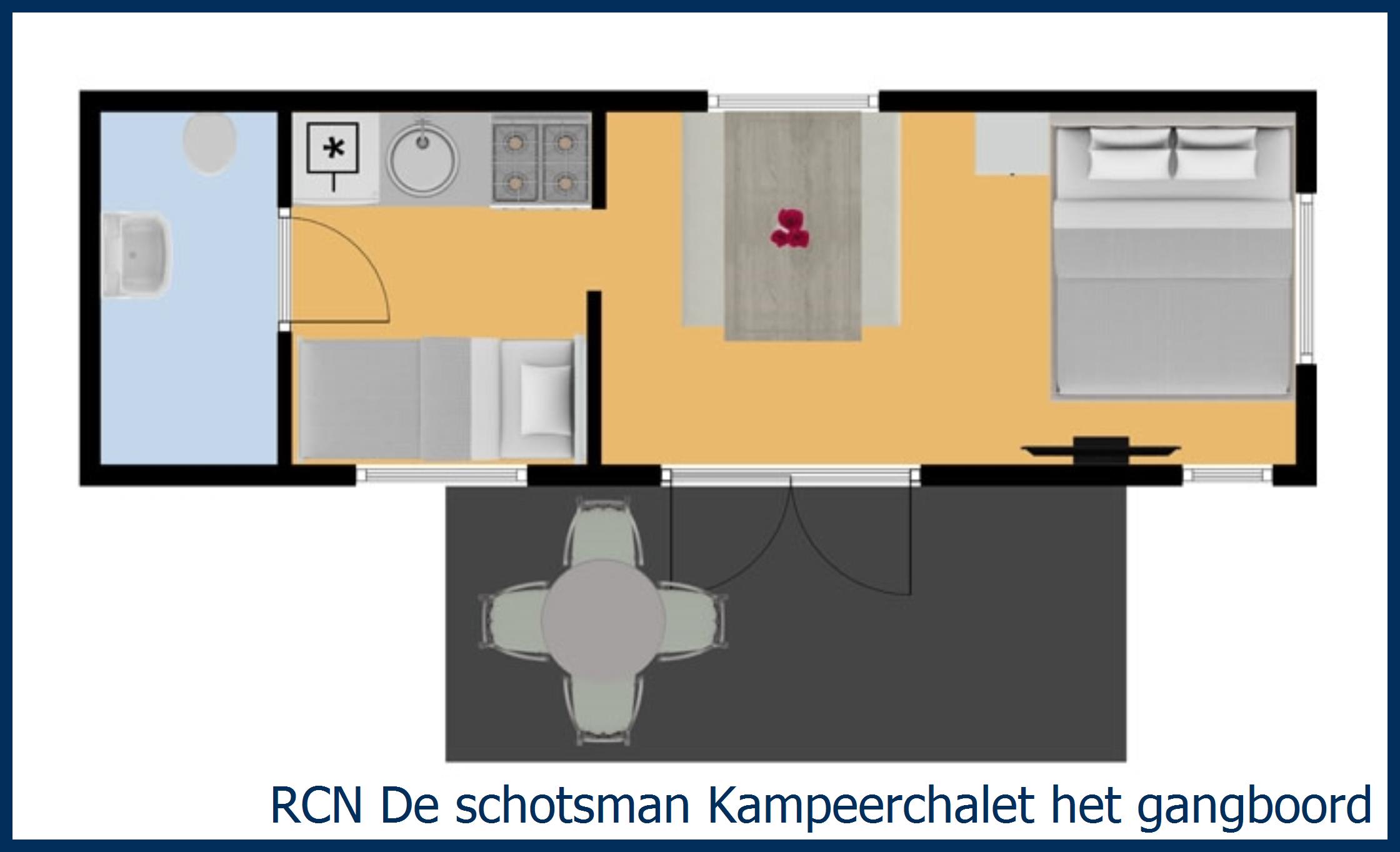 Chalet Kampeer het gangboord in De Schotsman