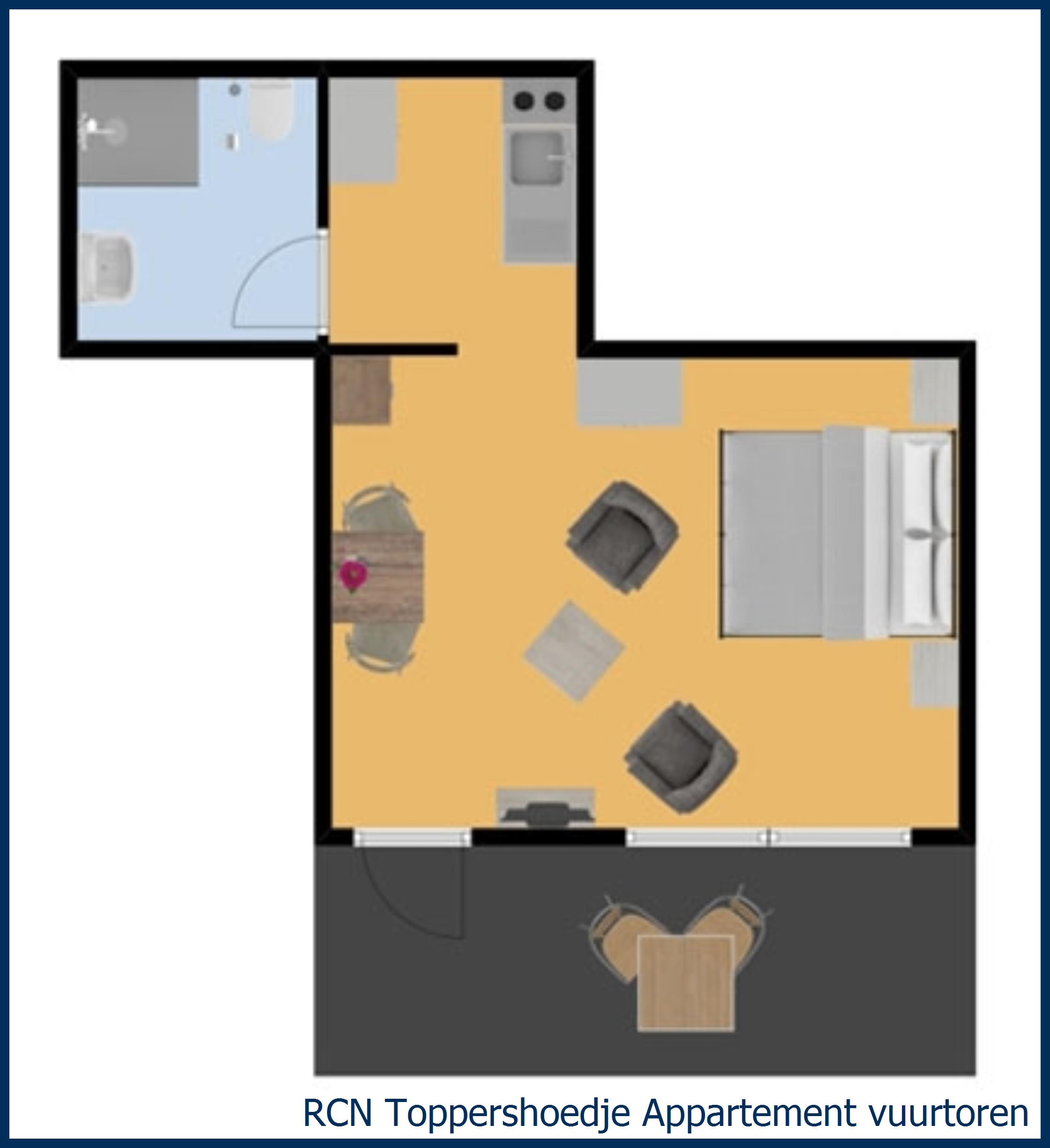 Appartement Vuurtoren in Toppershoedje