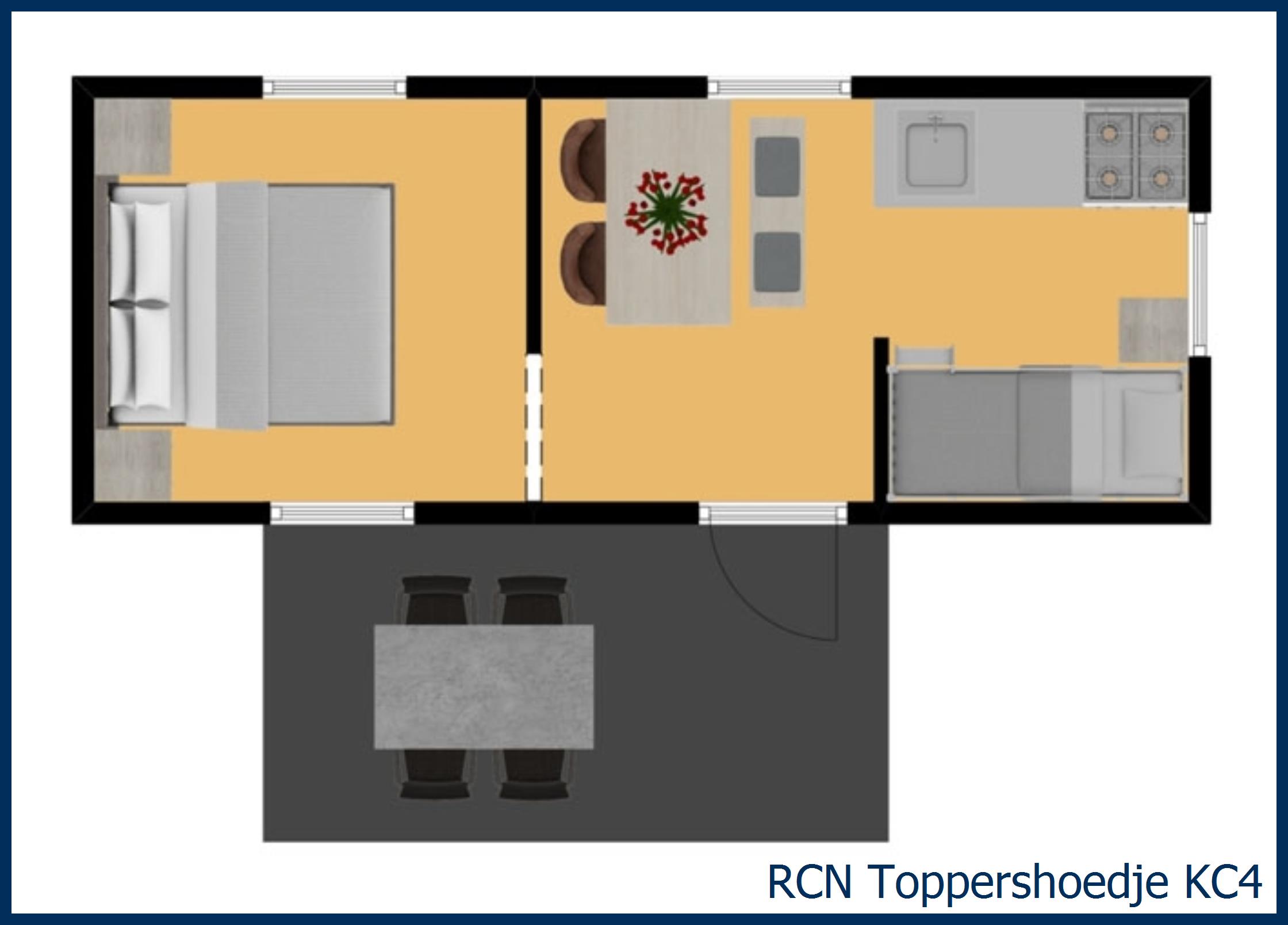 Kampeerchalet de albatros KC4 in Toppershoedje