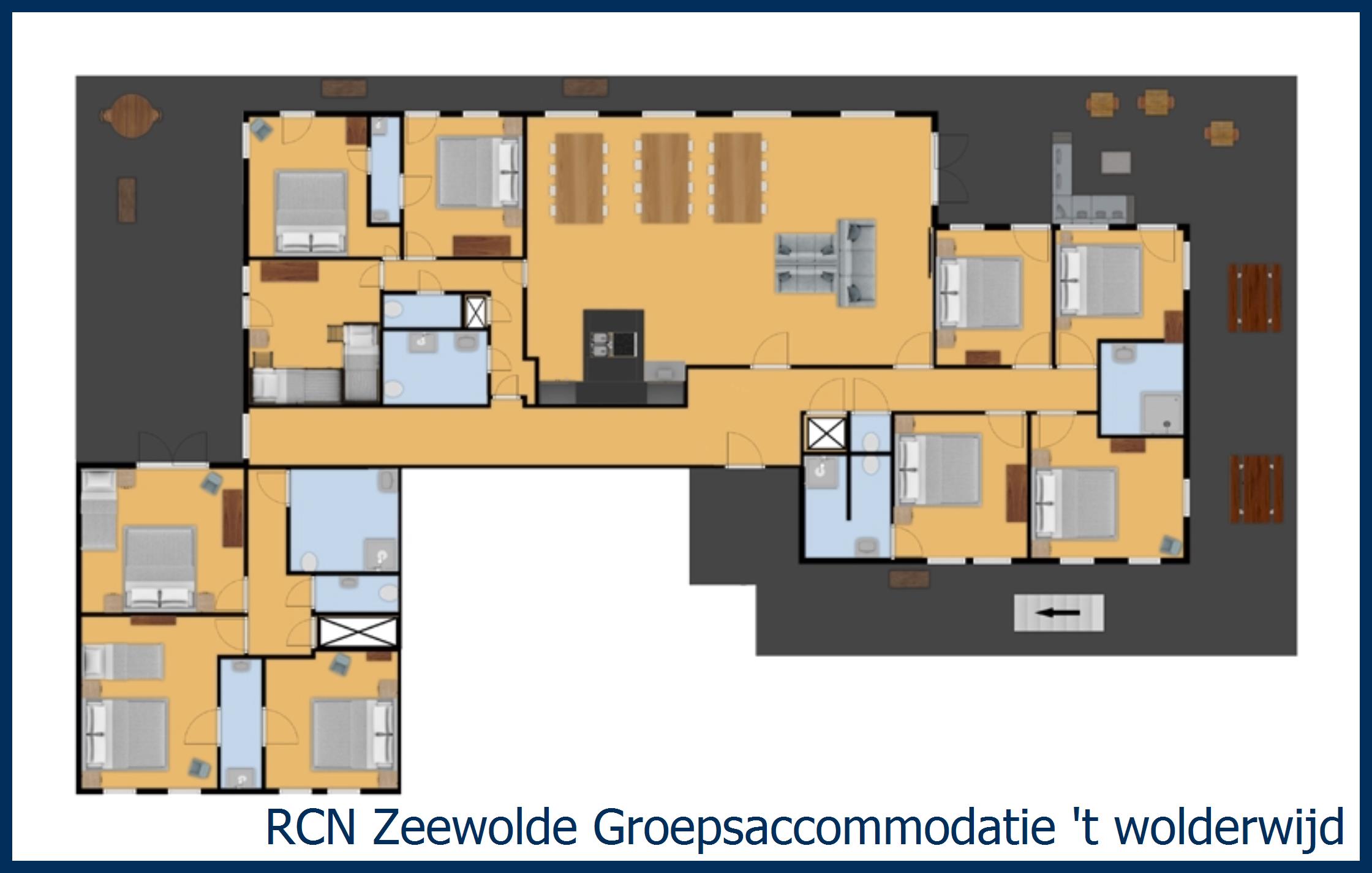 Bungalow Groepsaccommodatie 't wolderwijd in Zeewolde