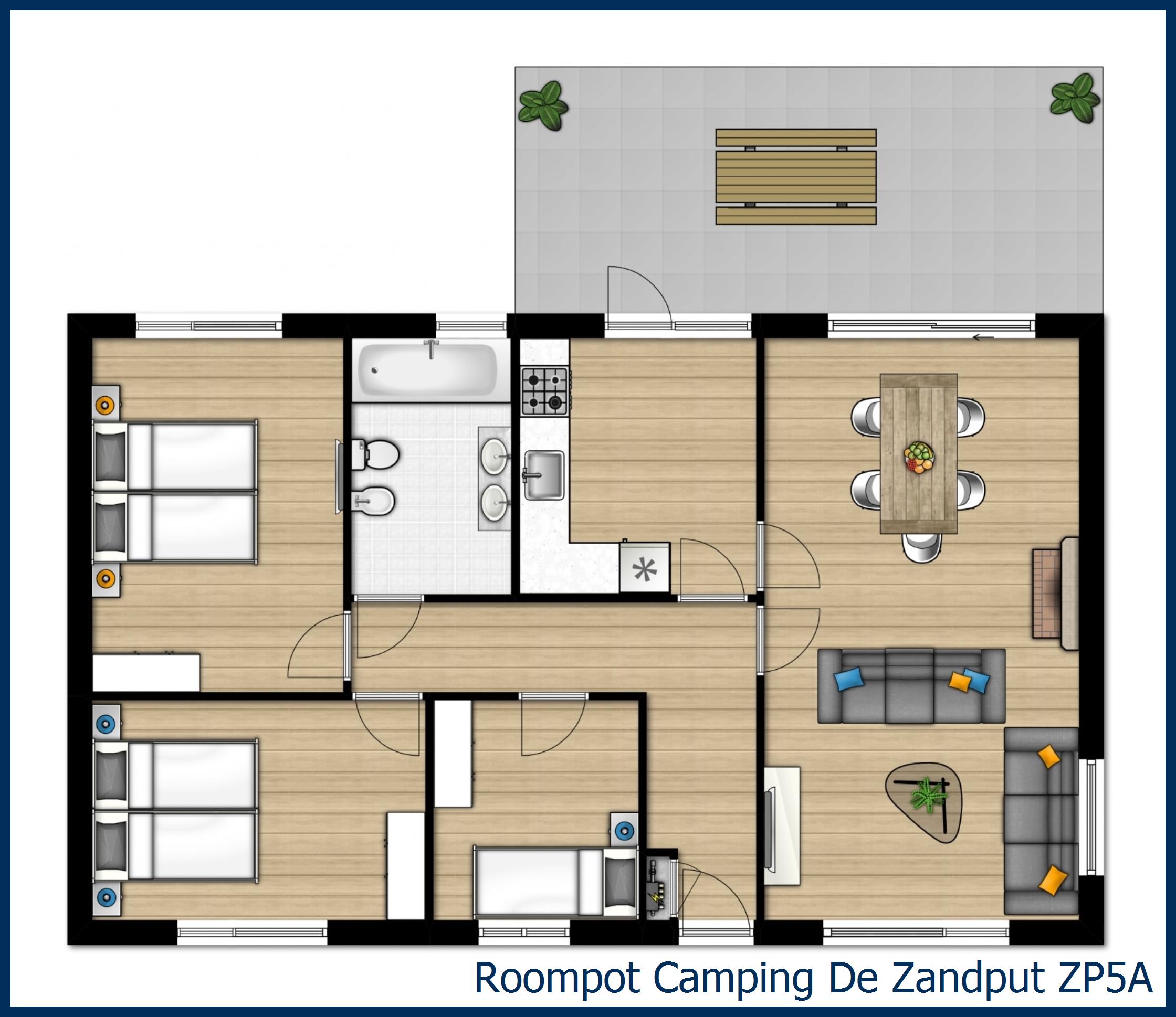 Bungalow ZP5A in Camping De Zandput