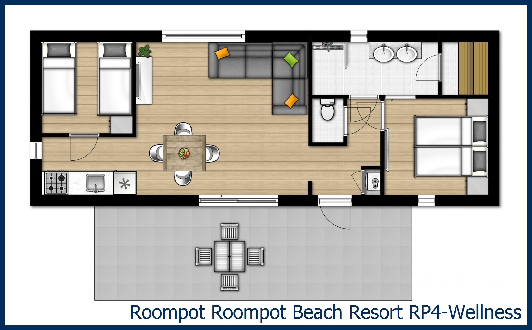 4-persoons Wellness Lodge RP4-Wellness in Beach Resort