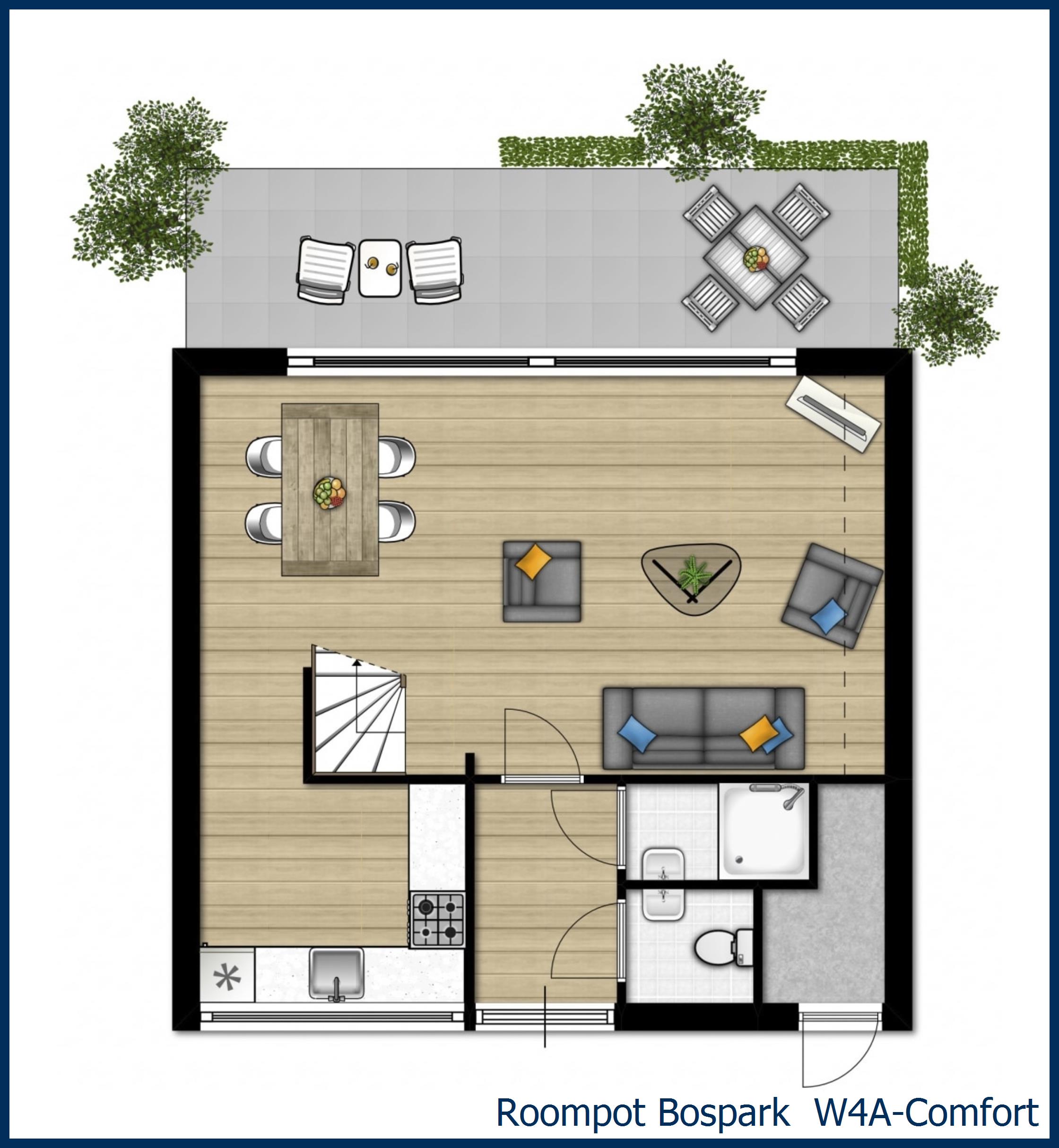 Bungalow W4A-Comfort in Bospark 't Wolfsven