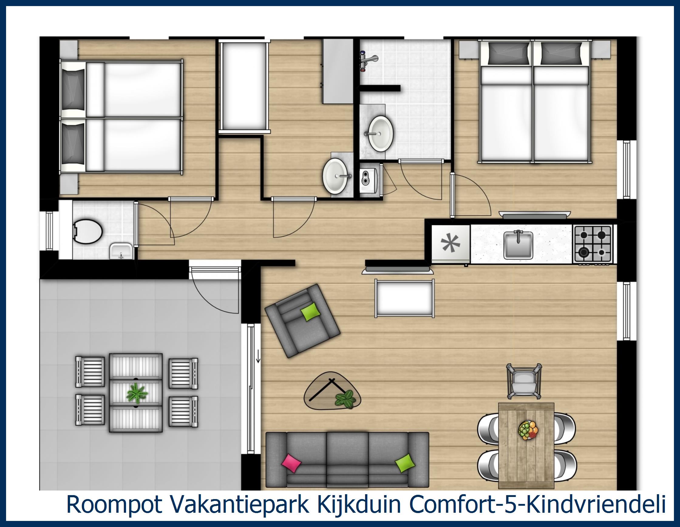 Chalet Comfort-5-Kindvriendelijk in Kijkduin
