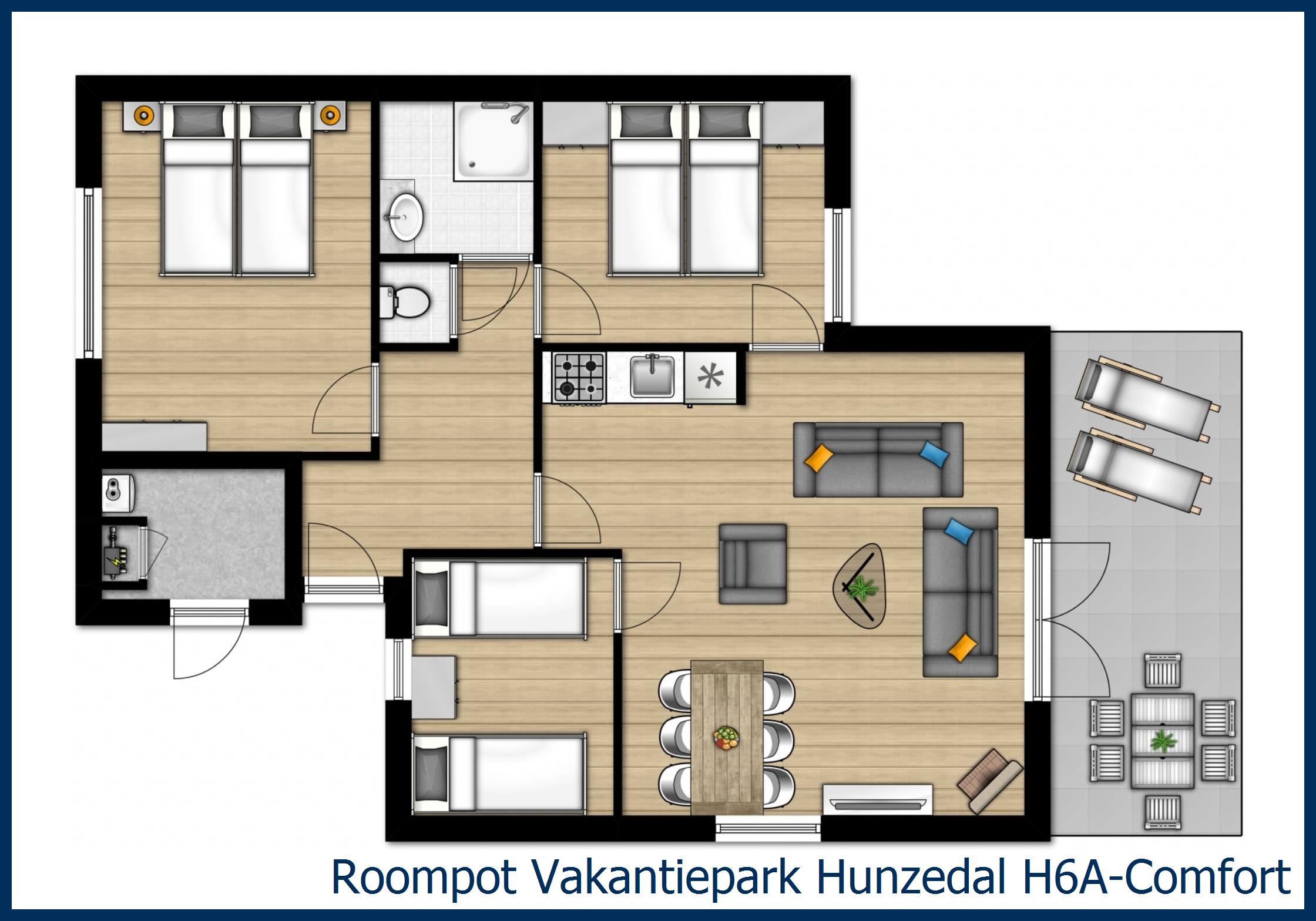 Bungalow H6A-Comfort in Hunzedal